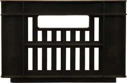 Ящик пластиковый перфорированный, 400x300x200 мм, 24 л, черный [302]